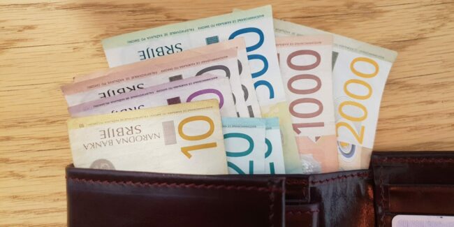 dostavljanje dinara, neto zarada