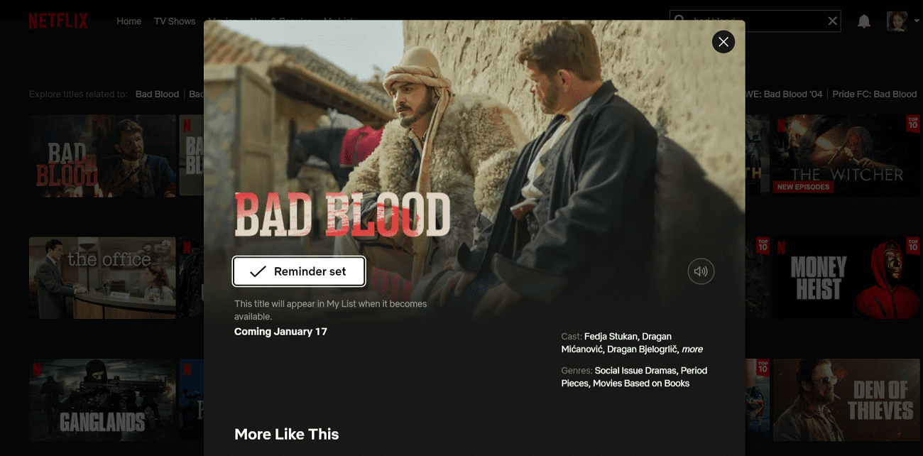 Nečista Krv na Netfliksu