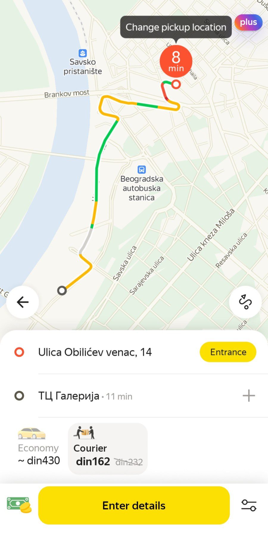 Yandex.Go aplikacija