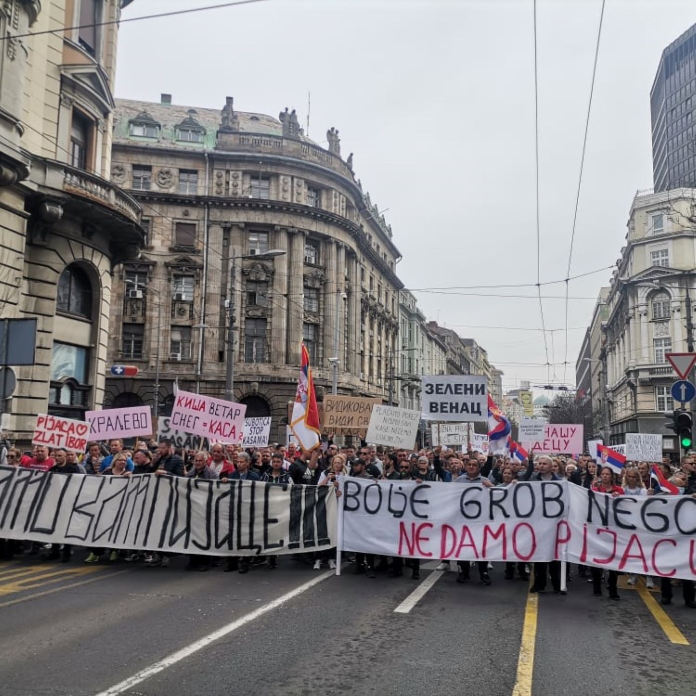 Protest pijačnih prodavaca