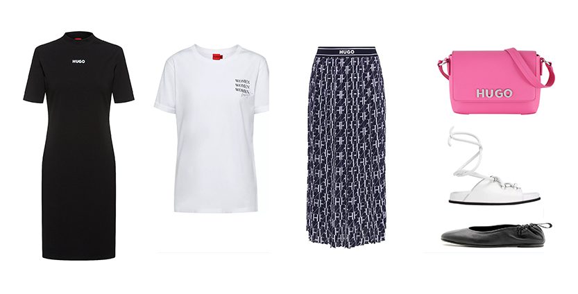 mini-majica haljina bela ženska majica monogram midi suknja pink ženska torbica kožne ženske sandale kožne sandale baletanke