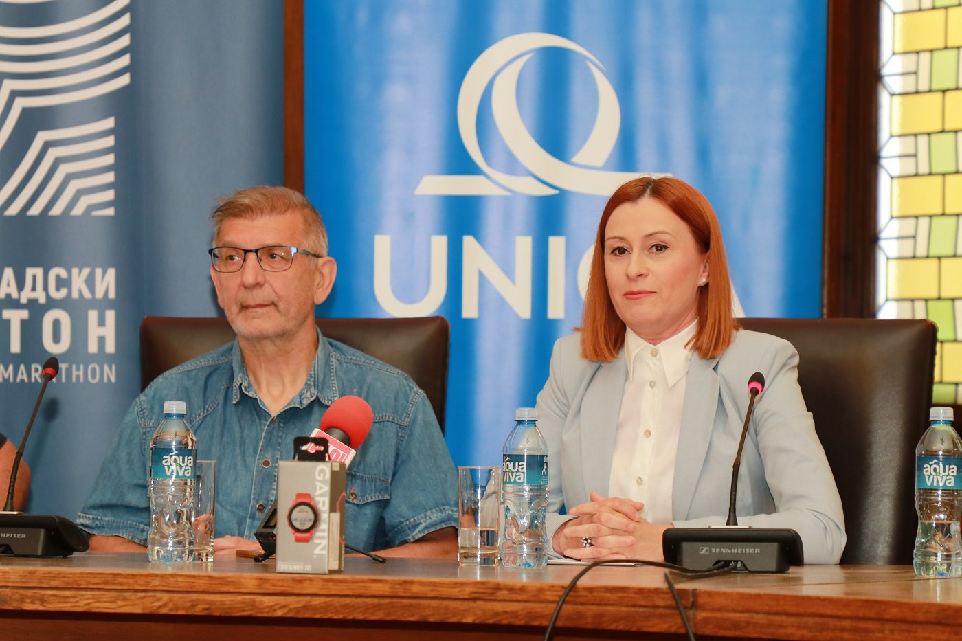 Nedeljko Todorović, meteorolog i Sonja Marić, direktorka brenda i komunikacija Uniqa osiguranja