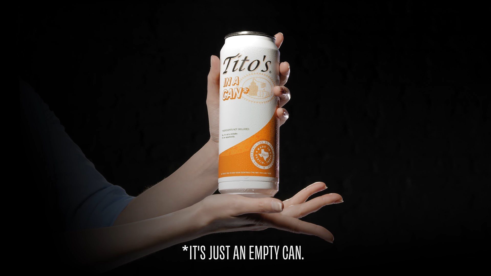 Tito's vodka, limenka (YouTube)