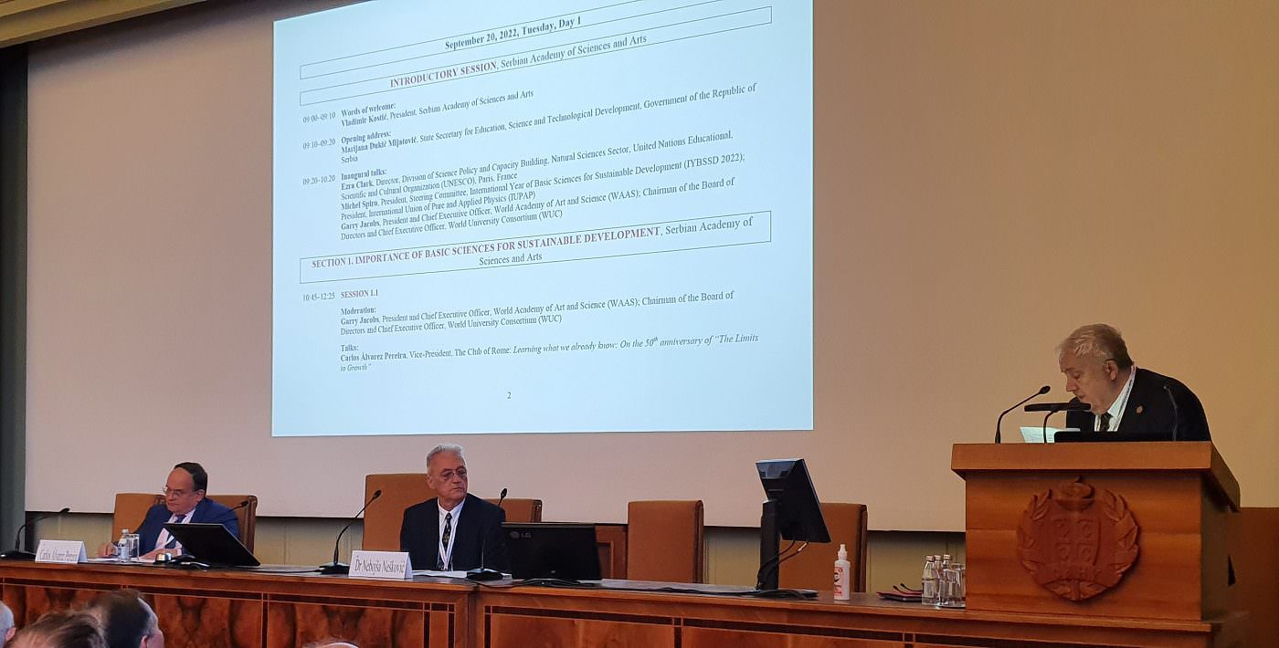 Otvaranje Svetske konferencija o osnovnim naukama i održivom razvoju