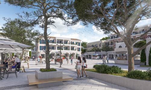 Luštica Bay, Centrale Piazza