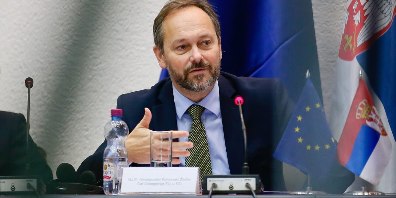 Ambasador EU u Srbiji Emanuele Žiofre,