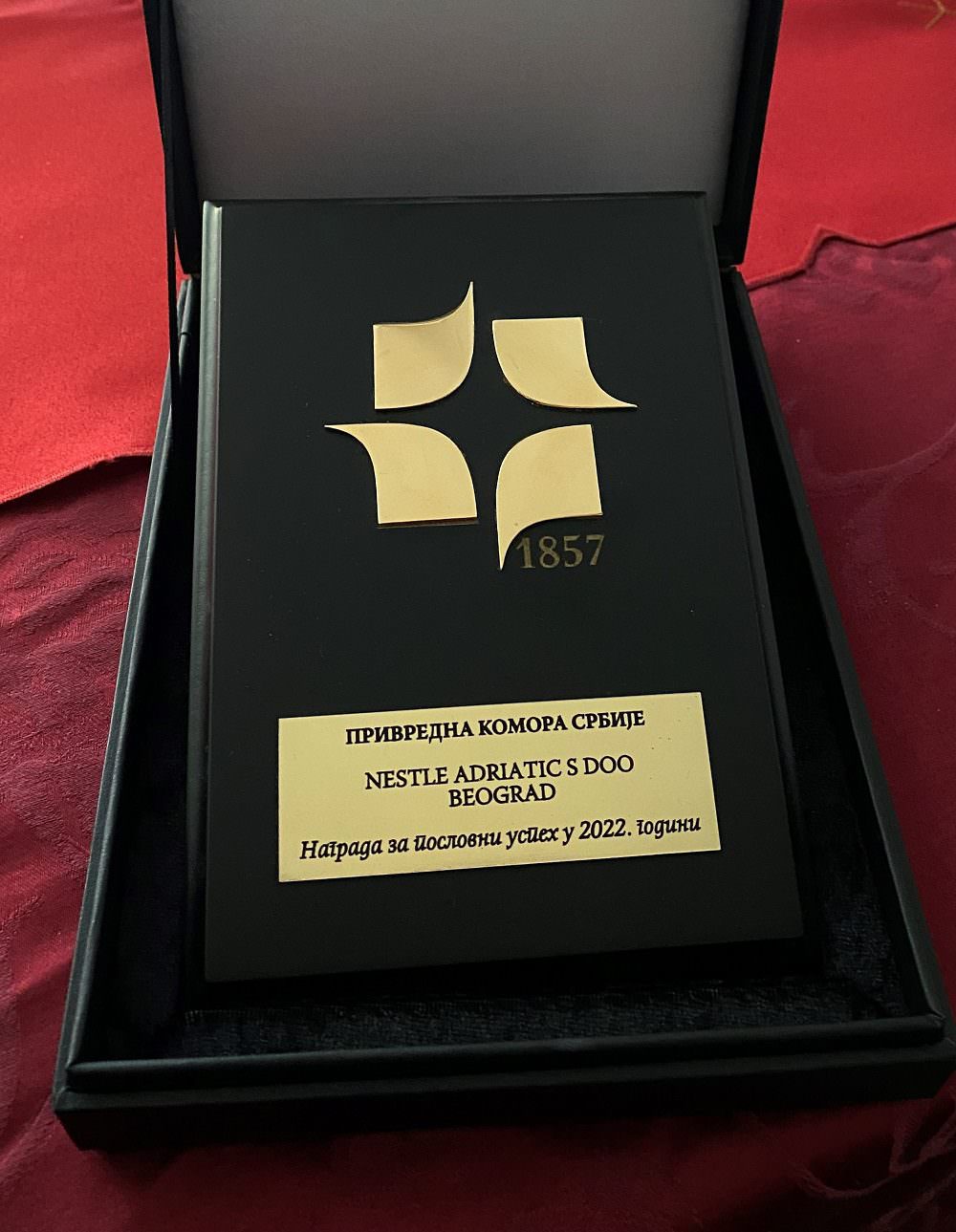 Nestlé Srbija osvojio je titulu „Šampiona održivosti“