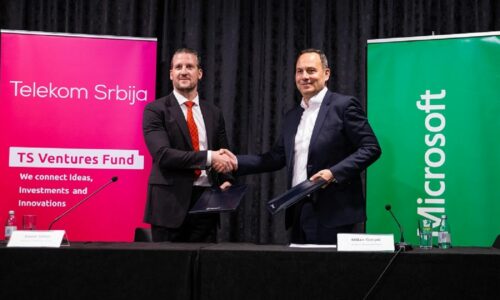 Potpisivanje ugovora, Microsoft i TS Ventures fond Telekoma Srbija