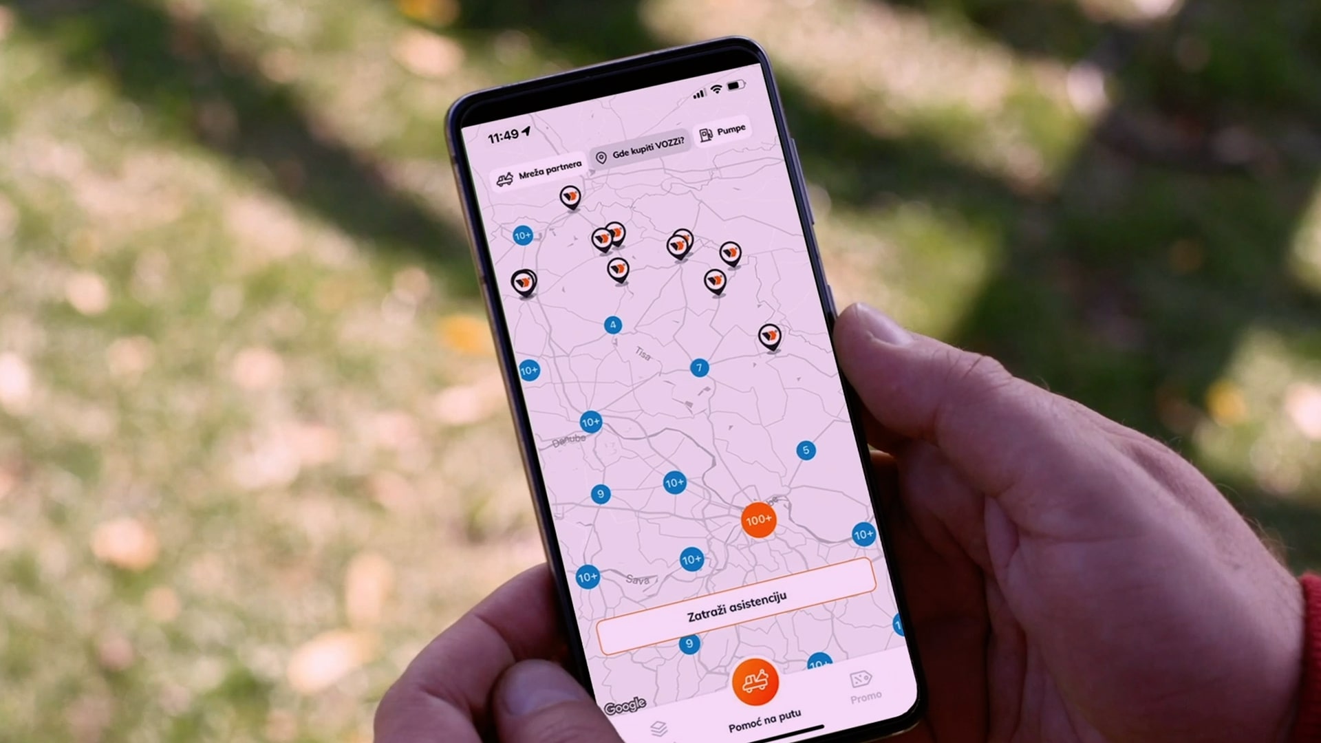 VoZZi - mapa partnera