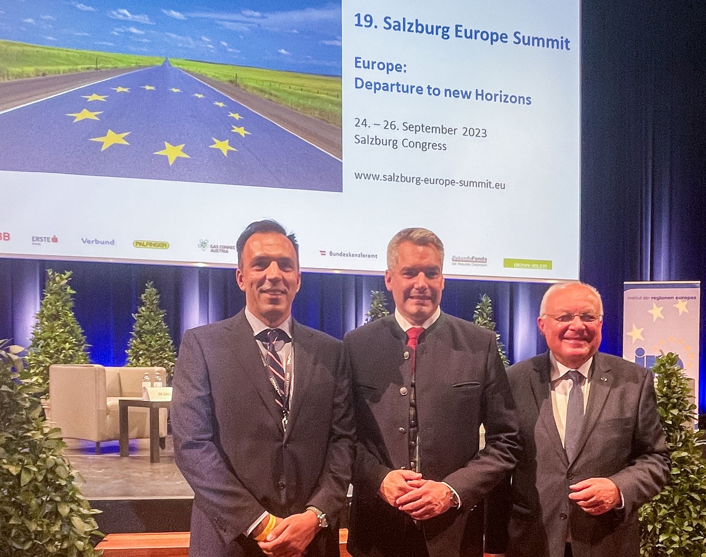 Prof Franz Schausberger, osnivačem IRE i austrijski kancelar Karl Nehamer i Obrad Tadić - SEI