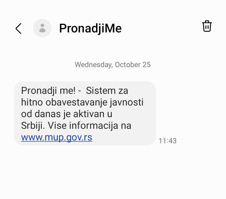 Pronađi me poruka