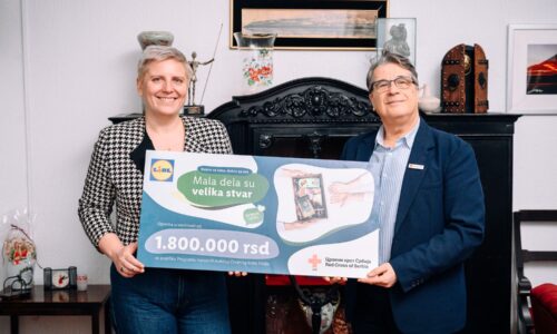 Aleksandra Mirić, Lidl Srbija i Ljubomir Miladinović, Generalni sekretar Crvenog krsta Srbije