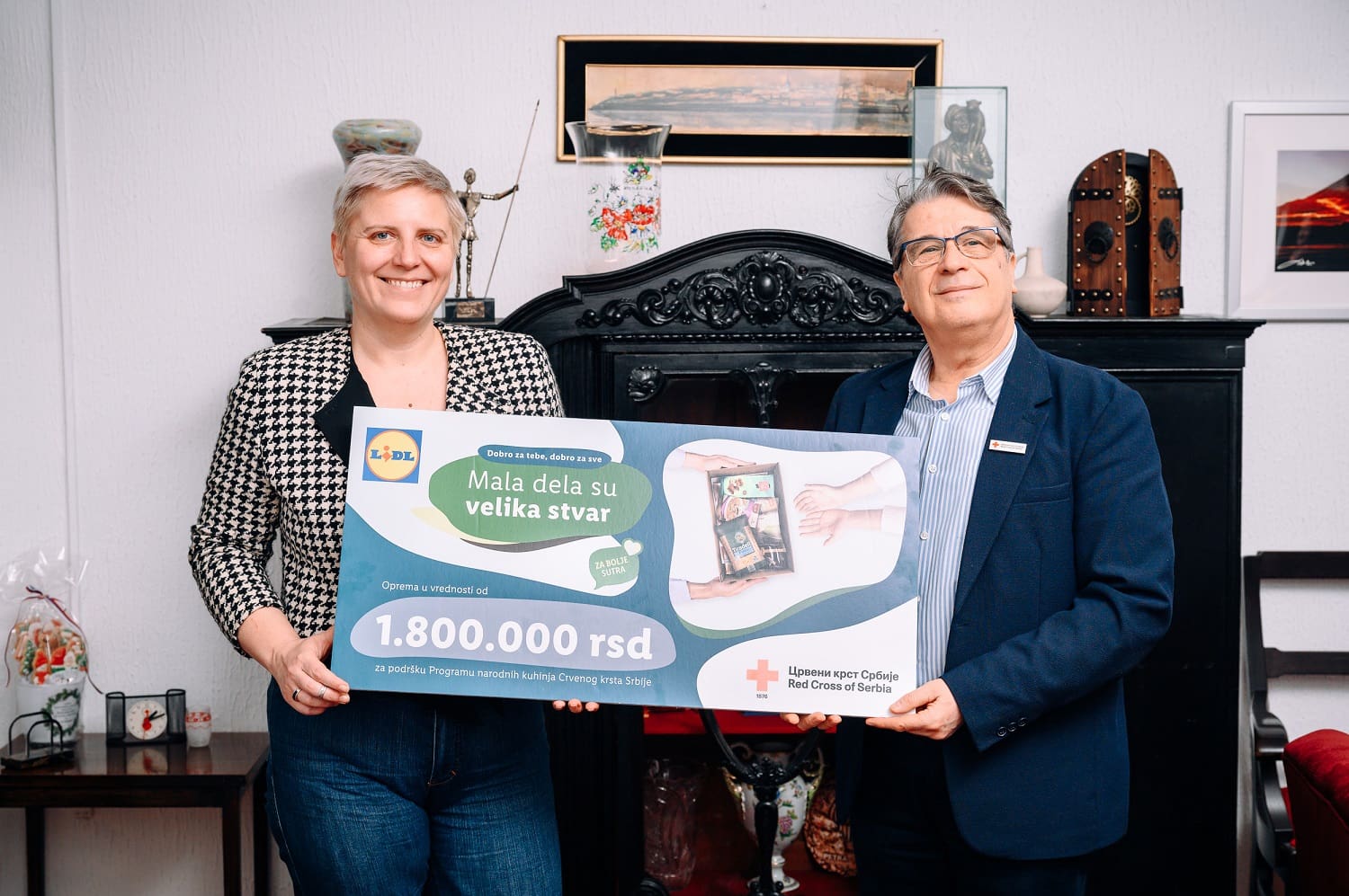 Aleksandra Mirić, Lidl Srbija i Ljubomir Miladinović, Generalni sekretar Crvenog krsta Srbije