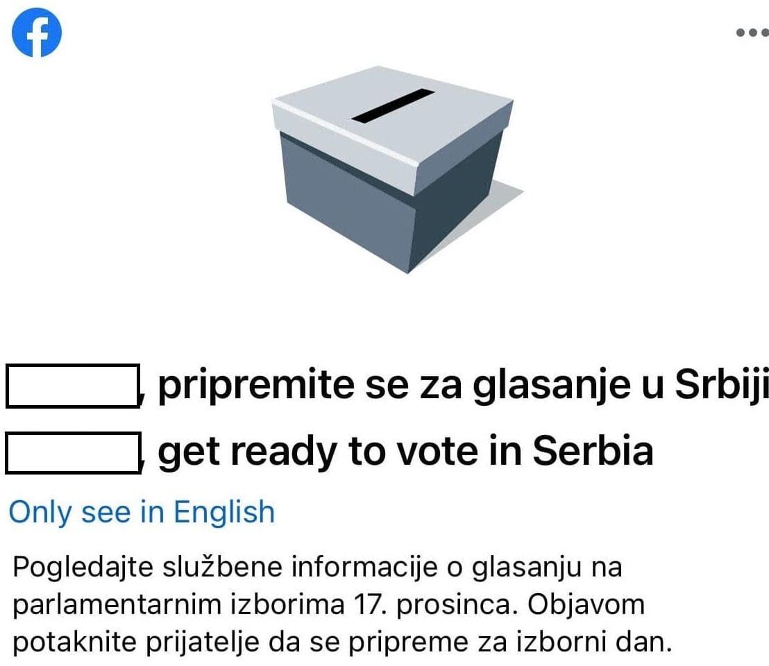 Facebook izbori