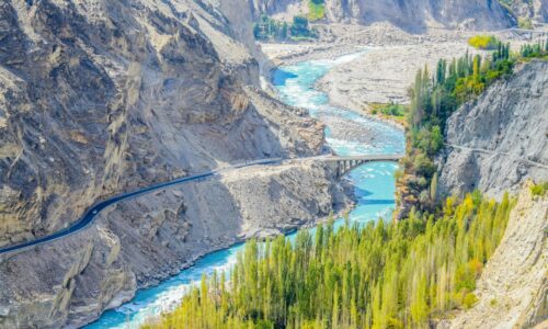 Hunza dolina, Pakistan, u dolini