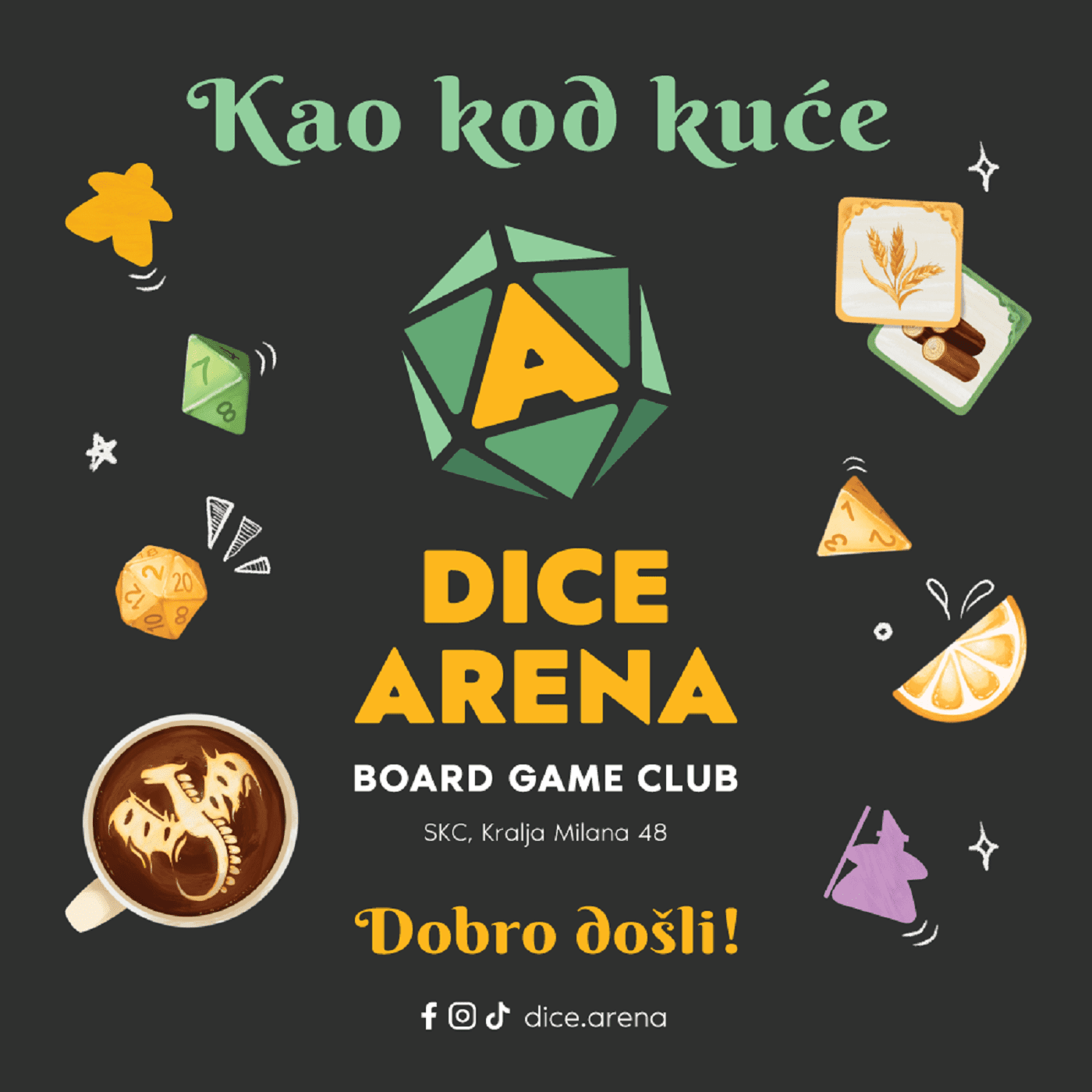 Board game club - Dice arena, Laguna i Delfi