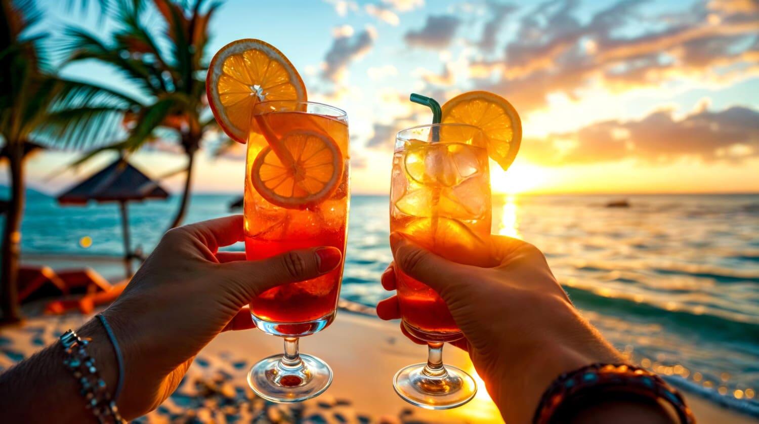 Trezni odmori, alkohol, koktel, plaža, leto