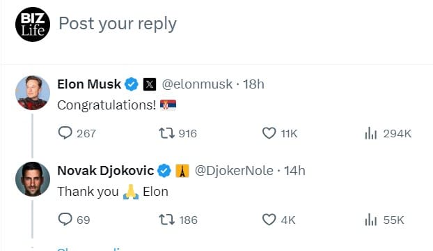 Ilon Mask i Novak Đoković