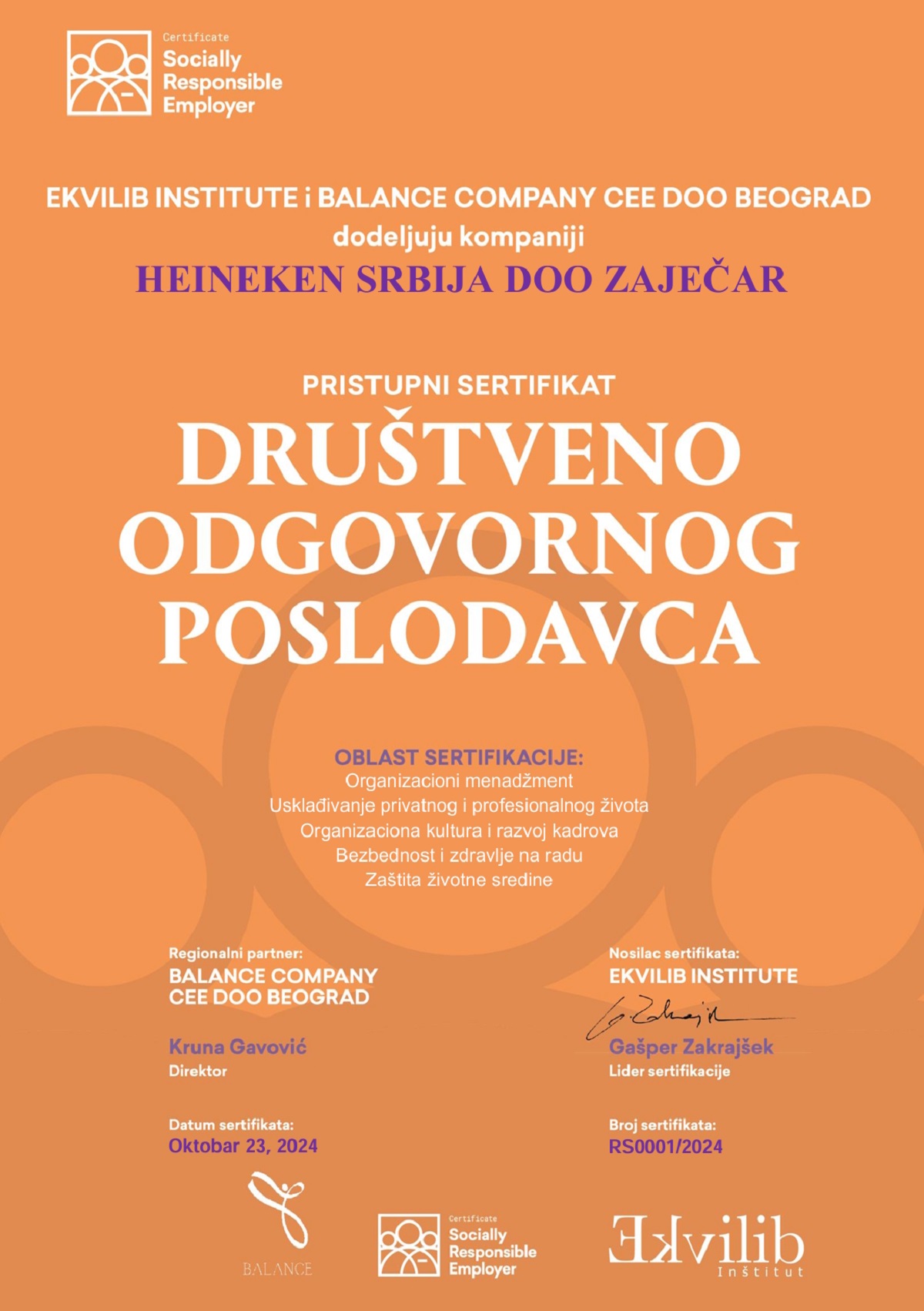 Društveno-Odgovoran Poslodavac HEINEKEN Srbija