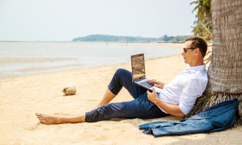 radite sa plaže, posao, rad od kuće