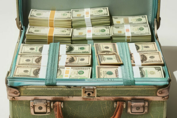 Tramp, novac, kofer