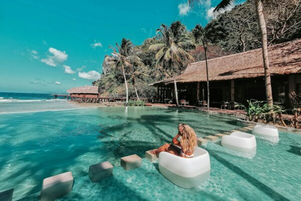 Plaža, more, meksiko, bazen