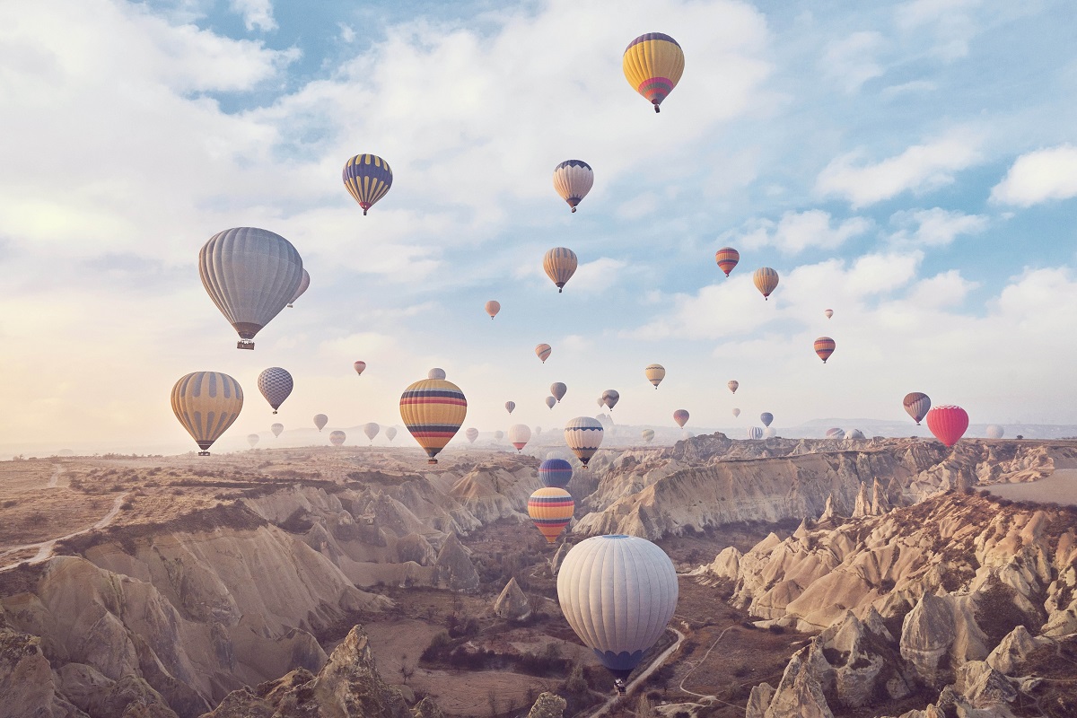 Ortahisar, Kapadokija, turska, balon