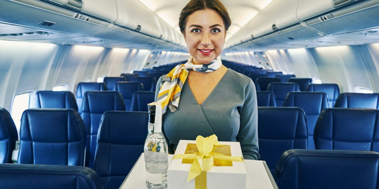 avion, besplatno piće, stjuardesa,