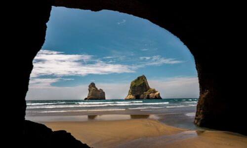 Wharariki, Novi Zeland, more, plaža