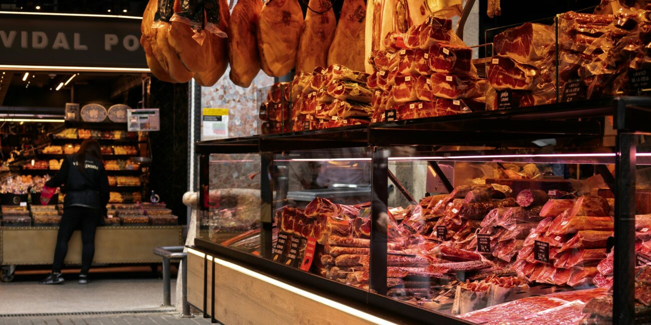 Barselona, prodavnica, Španija, meso