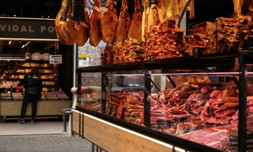 Barselona, prodavnica, Španija, meso