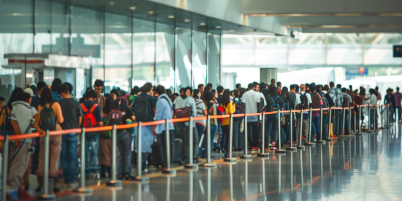 aerodrom, avion, EES, granična kontrola, red, ćekanje