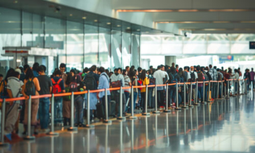 aerodrom, avion, EES, granična kontrola, red, ćekanje